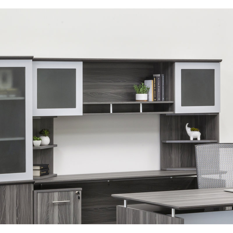 Medina Series 18.5 Desk Hutch, Gray Steel, 18.5"H x 63"W x 15"D