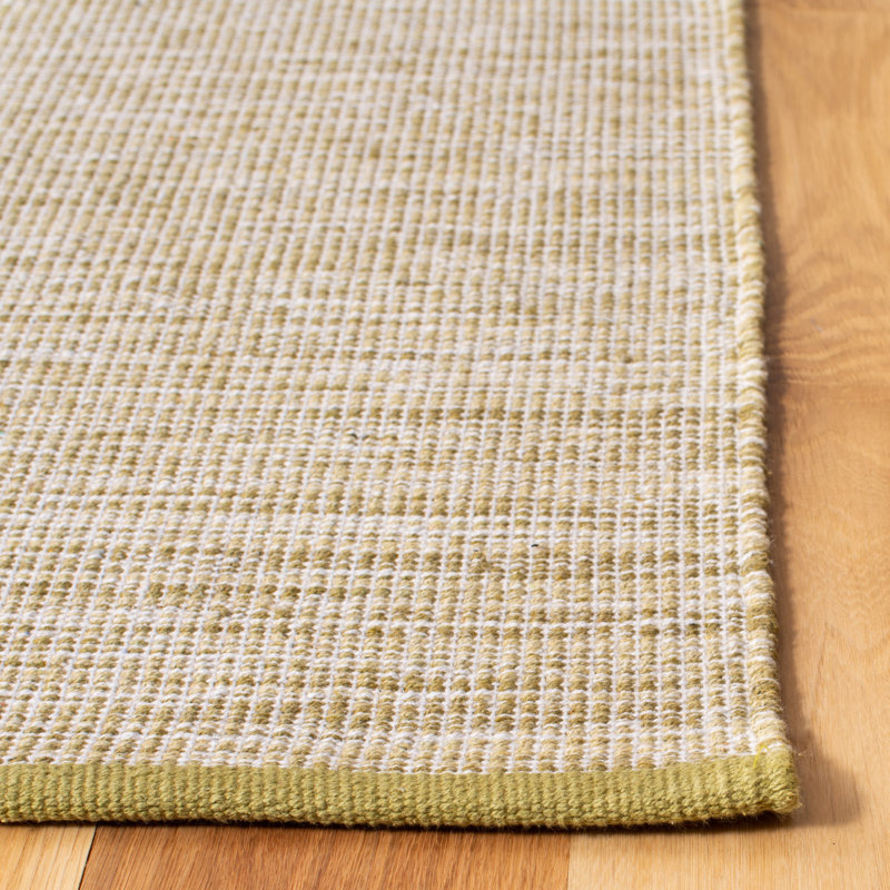 Damian Flat Weave Cotton Solid Color Rug, Rectangle 5' x 8'