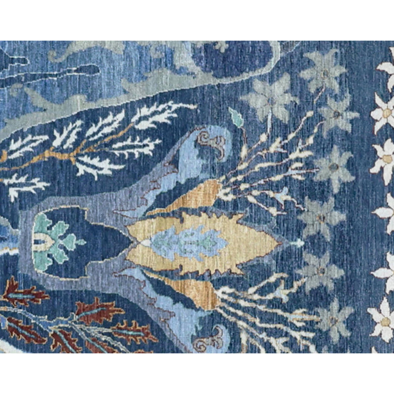 Hand Knotted Wool Indoor Rug, Rectangle 5' x 8'