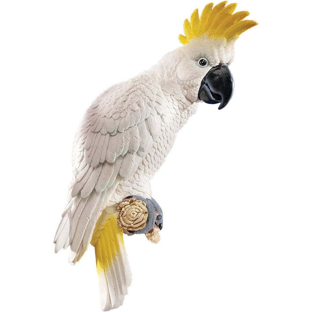 Citron Cockatoo Bird Tropical Decor Wall Sculpture