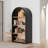 Black Arched 4 Shelf, 43" Height, Storage Space, Stylish Design, Robust Construction, -First Tall Bookcase, Shelves, Classic Vintage Appeal, , Tipping, Use