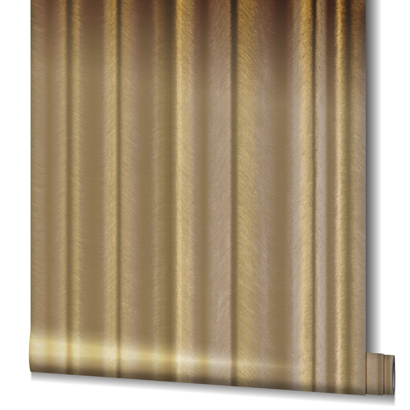 Energy Collection Metallic Geometric Silk Wave Effect Wallpaper Roll