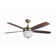Tulip 52 inch Brushed Nickel Ceiling Fan with LED Light Kit and Remote Control