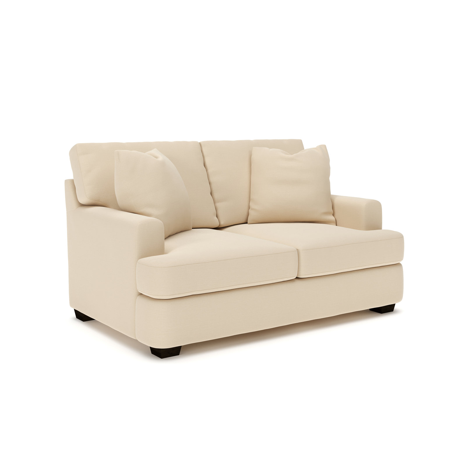 Emilio 65'' Upholstered Loveseat, Sunbrella® Canvas Flax