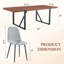 Ensemble de table de salle à manger en bois 87 po avec chaise rembourrée en cuir PU-116180492-115951198