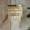 Luminaire suspendu de style lustre à cascade de 14 po en bronze antique moderne 14 po pour chambre à coucher, salle à manger ou vestibule