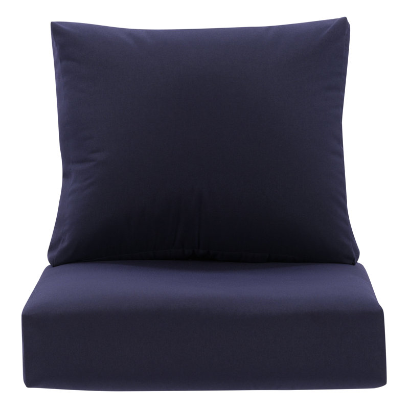 Outdoor 6.25'' Lounge Chair Seat / Back Cushion, Navy