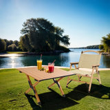 Nobuyoshi Square Aluminum Outdoor Folding Picnic Table