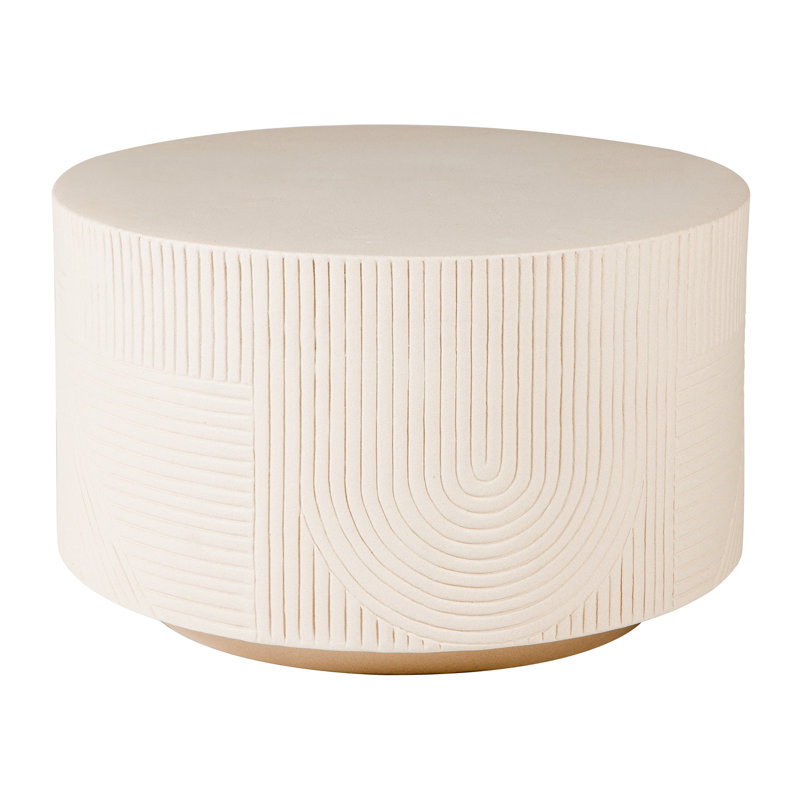 Provenance Signature Outdoor Round Side Table, Matte Sand