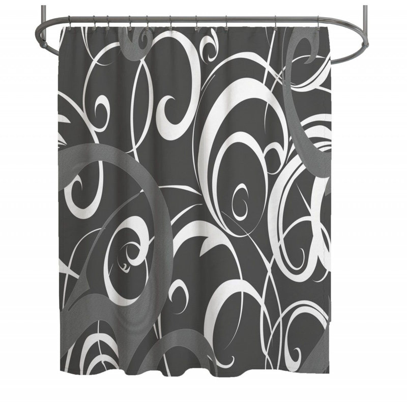 Dancho Abstract Shower Curtain, 93"H x 70"W