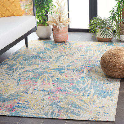 Tapis d'intérieur / extérieur à motif floral Barbados 500 Performance