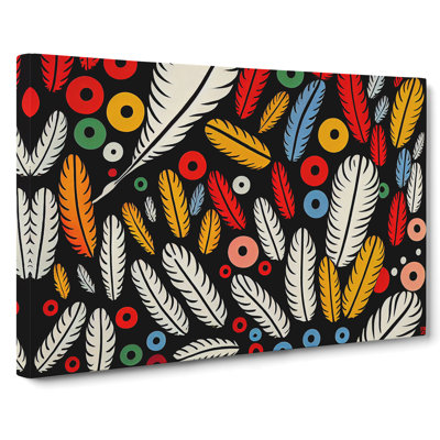 Unusual Bird Feathers Abstract - Wrapped Canvas