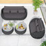 Outdoor Patio Hand-woven Rope Powder-coated Aluminum Sofa With 2 Coffee Table