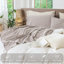Ensemble de draps 100% coton lavé MooMee-119224426-119224428