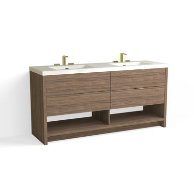 Vue 72" W Freestanding Double Bathroom Vanity