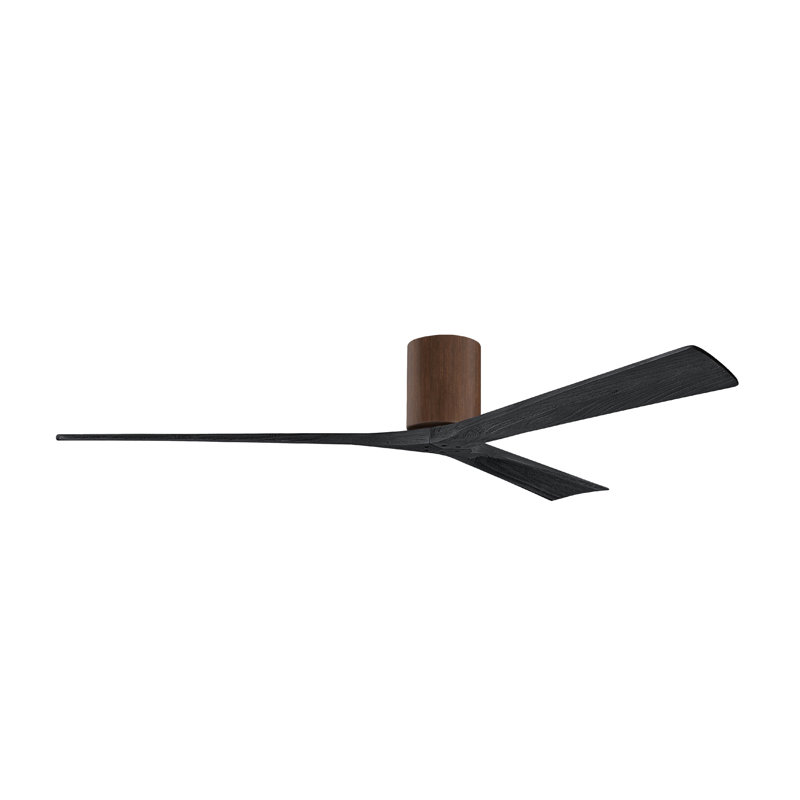Irene Ceiling Fan, Walnut, 72", Matte Black