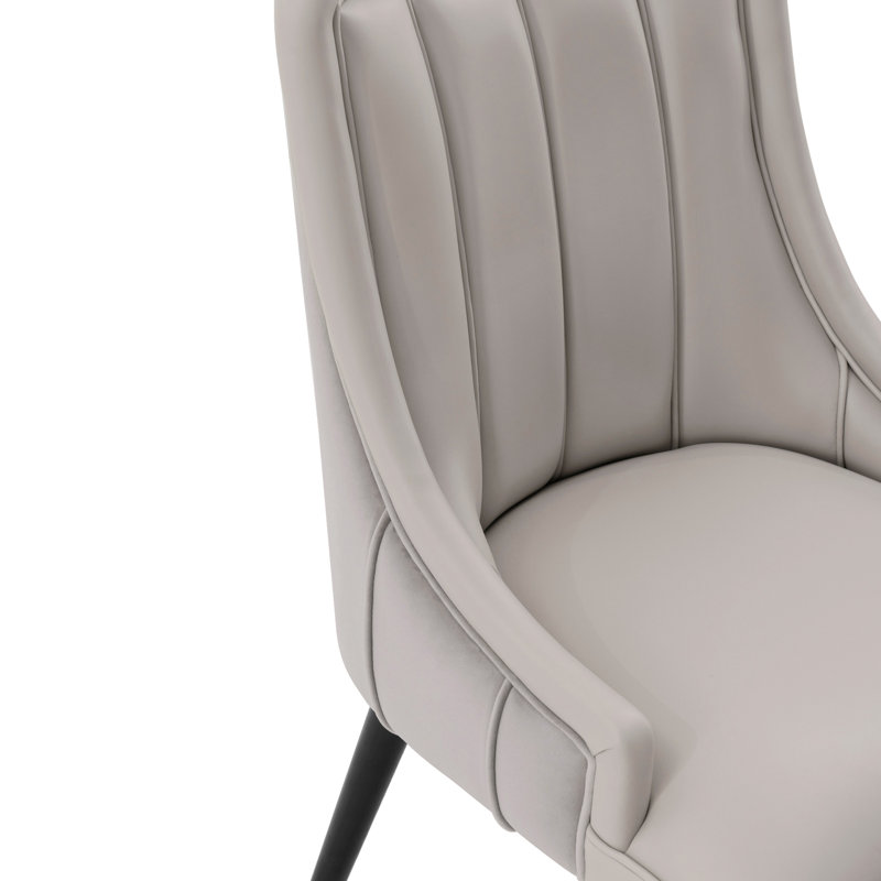 Chaise d'appoint de salle à manger Eda, Gris