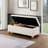 Jarett Boucle Storage Bench With Solid Wood Ball Feet