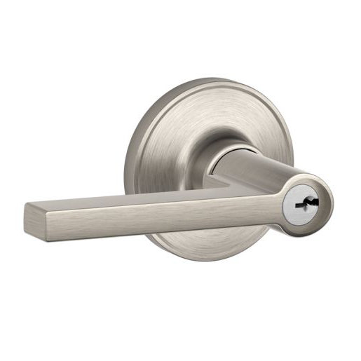 Solstice Lever Keyed Entry Lock, Satin Nickel