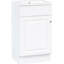 Meuble-lavabo de 18 po avec lavabo. Armoire blanche. Lavabo en céramique à finition d'empreinte digitale. Tablette de porte et tablette réglable. Meuble-lavabo peint. Surface.-4789942