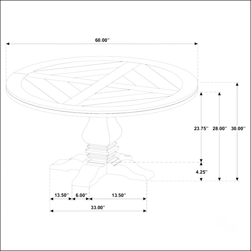 Round Wood Dining Table