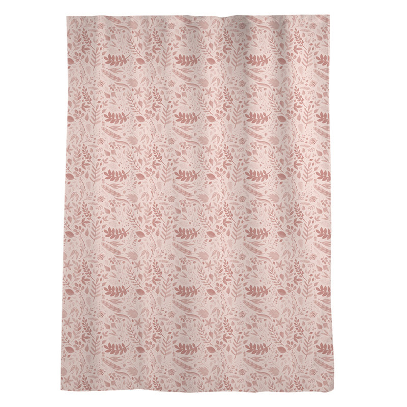 Sheer Curtain Single Panel, Red/Pink