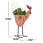 Pot à fleurs rose d'intérieur en métal 1 pièce