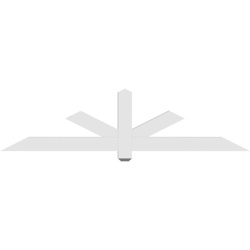 Kennewick Architectural Grade PVC Gable Bracket, 18" H x 72" W (Pitch: 6/12), 2" D x 4" F