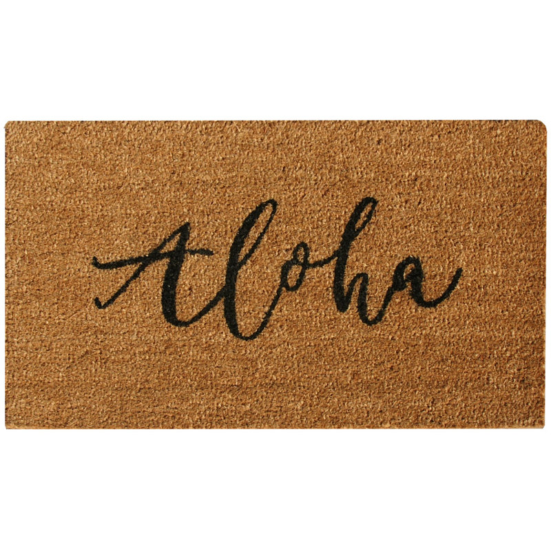 Tapis de porte d’extérieur anti-dérapant 30" x 18" island greetings Mamigon