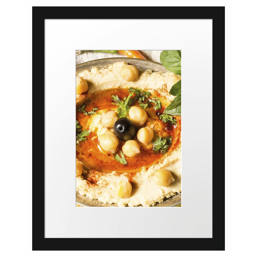 Gerahmtes Poster Leckerer Hummus