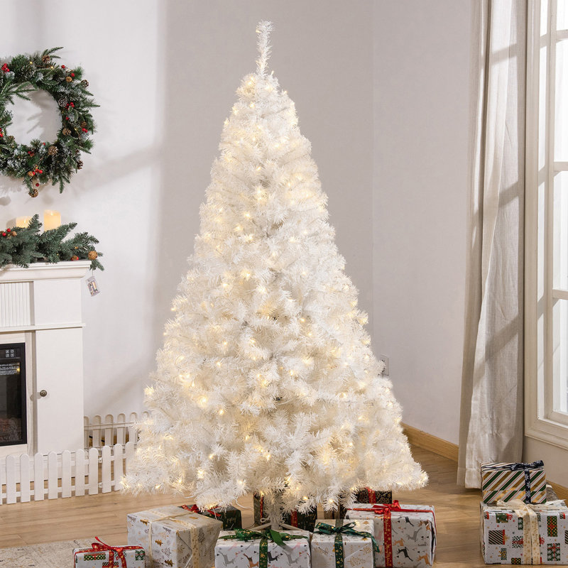 Sapin de Noël artificiel Douglas 6 pi avec branches réalistes, 250 lumières DEL blanc chaud et 1000 pointes