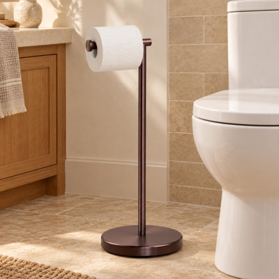 KES Freestanding Toilet Paper Holder Heavy Weighted Tissue Roll Holder SUS304 Stainless Steel