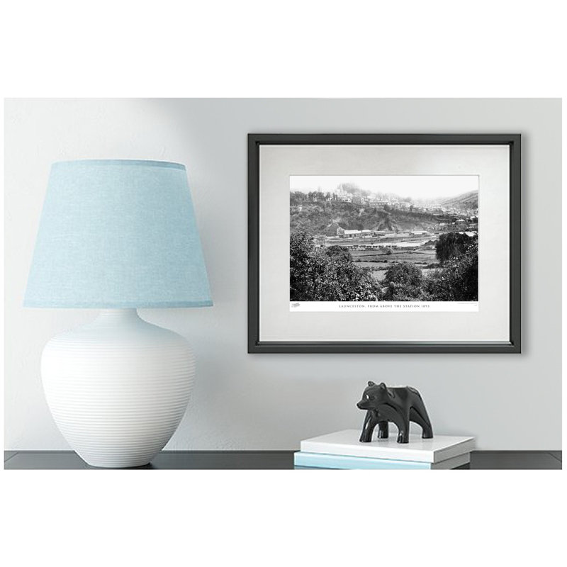 Launceston, From Above The Station 1893 - Single Picture Frame Print, 60cm H x 80cm W x 2.3cm D