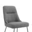 Chaises de salle à manger en tissu et métal gris quartz