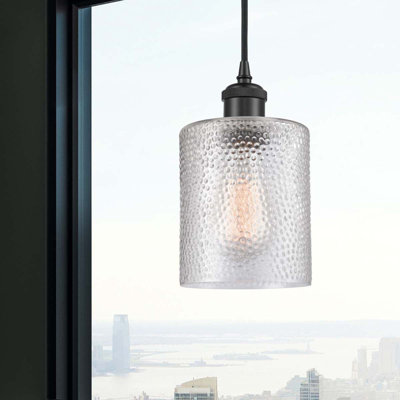 Luminaire suspendu cylindrique 1 lumière Leilani