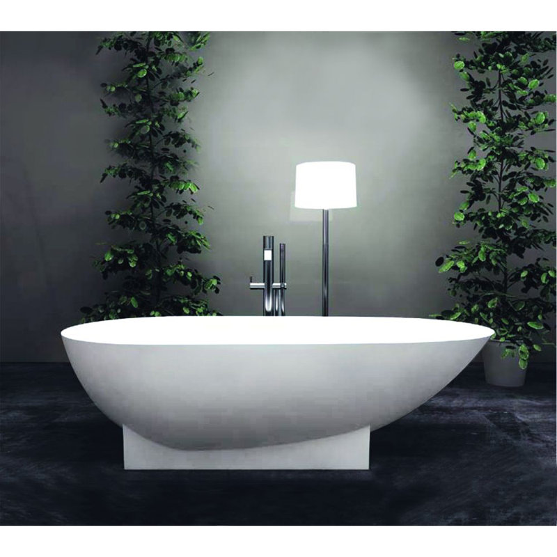 72'' x 36'' Freestanding Soaking Solid Surface Bathtub