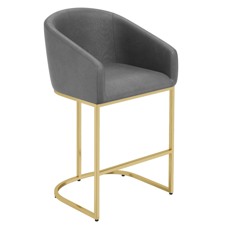 Tabouret de bar Barrel, Gris