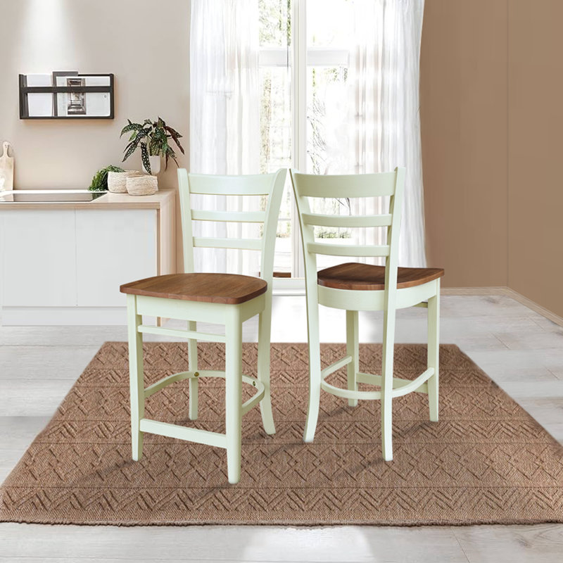 Tabouret de comptoir 24 po Marasco, Noyer blanc / écorce