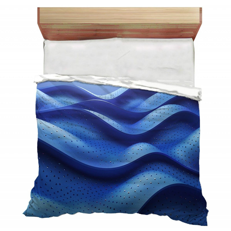 Curved Shapes Abstract Abstract Comforter, Twin Comforter
