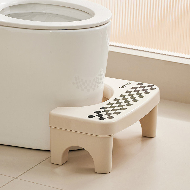 Ergonomic Toilet Step Stool - 6.7 Inch Height, 300 lbs Capacity, Non-Slip Base for Enhanced Safety, Ideal for Adults and Seniors