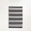 Wendy Jane Flatweave Striped Area Rug in Black/Gray-2137228038