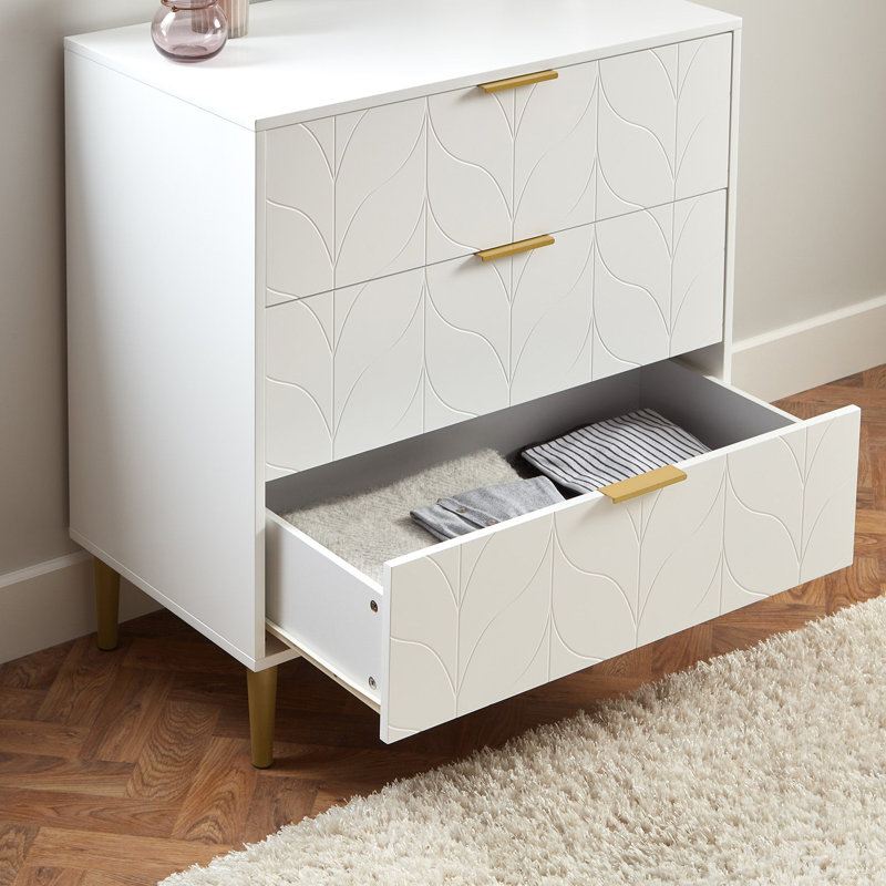 Adams 80cm W 3 - Drawer Chest of Drawers, White