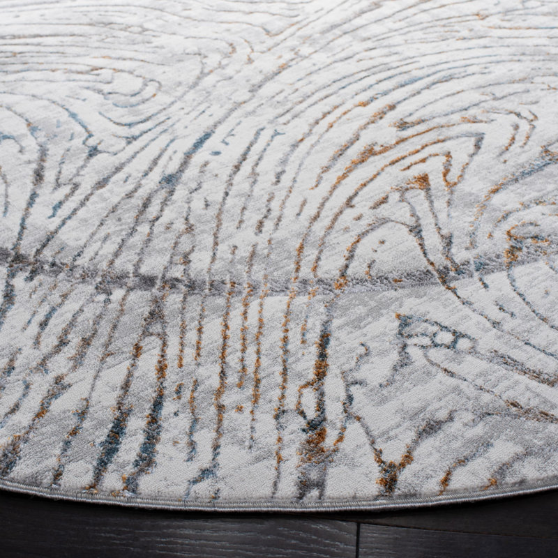 Framingham Performance Abstract Rug, Round 6'7"