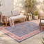 Tapis Fjord moderne à motif mosaïque mouchetée abstraite, turquoise, rose et crème, lavable à la machine, antidérapant, à poils courts, pour l'intérieur et l'extérieur, adapté aux animaux domestiques, idéal pour le salon, la chambre, la salle à manger, l'entrée, le couloir ou le bureau.-1632195325