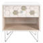 Élégante table de chevet l 19,1 po en noyer Kershaw - Design contemporain élégant avec tiroir sculpté et laiton-1007329267