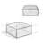 Sabella 20"W Upholstered PET Polyester Boho Indoor/Outdoor Square Pouf in Grey and White