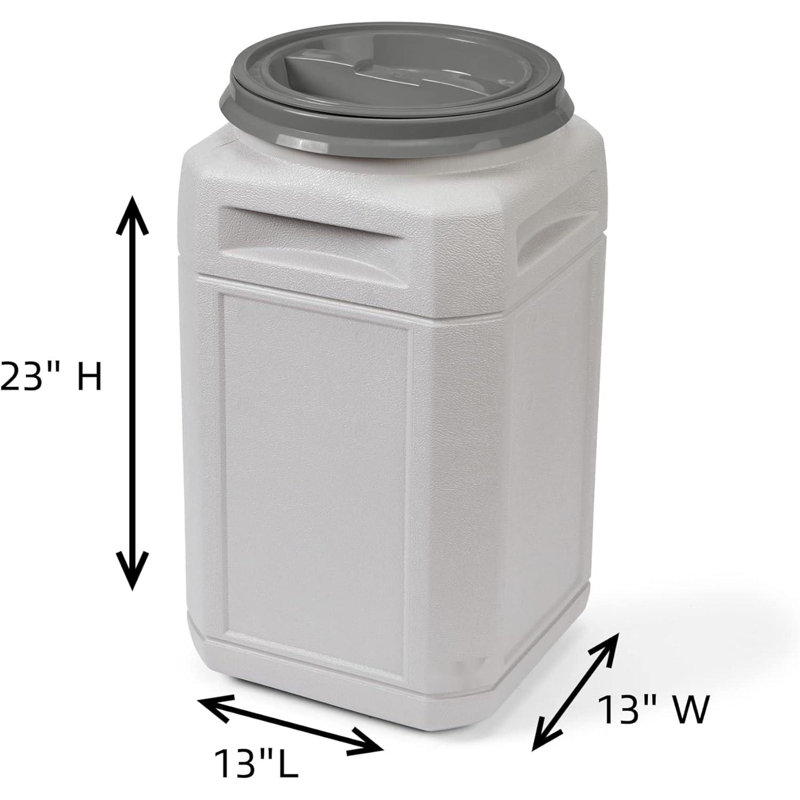 Mighty Tuff Pet Food Storage Container with Airtight Twist Lid, 54 lb