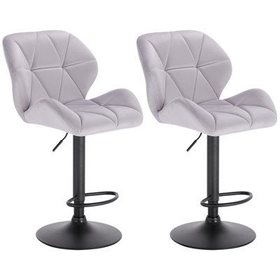 Dequavious Swivel Upholstered Adjustable Height Counter Stool with Metal Frame