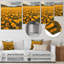 Jaune, vert, bouton d'or, soleil, pré, V - Buttercups, art mural, salon-106186752-106186755