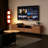 Modern TV Stand for TVs up to 85", Wood TV Console for Living Room with 6 Drawers, Walnut